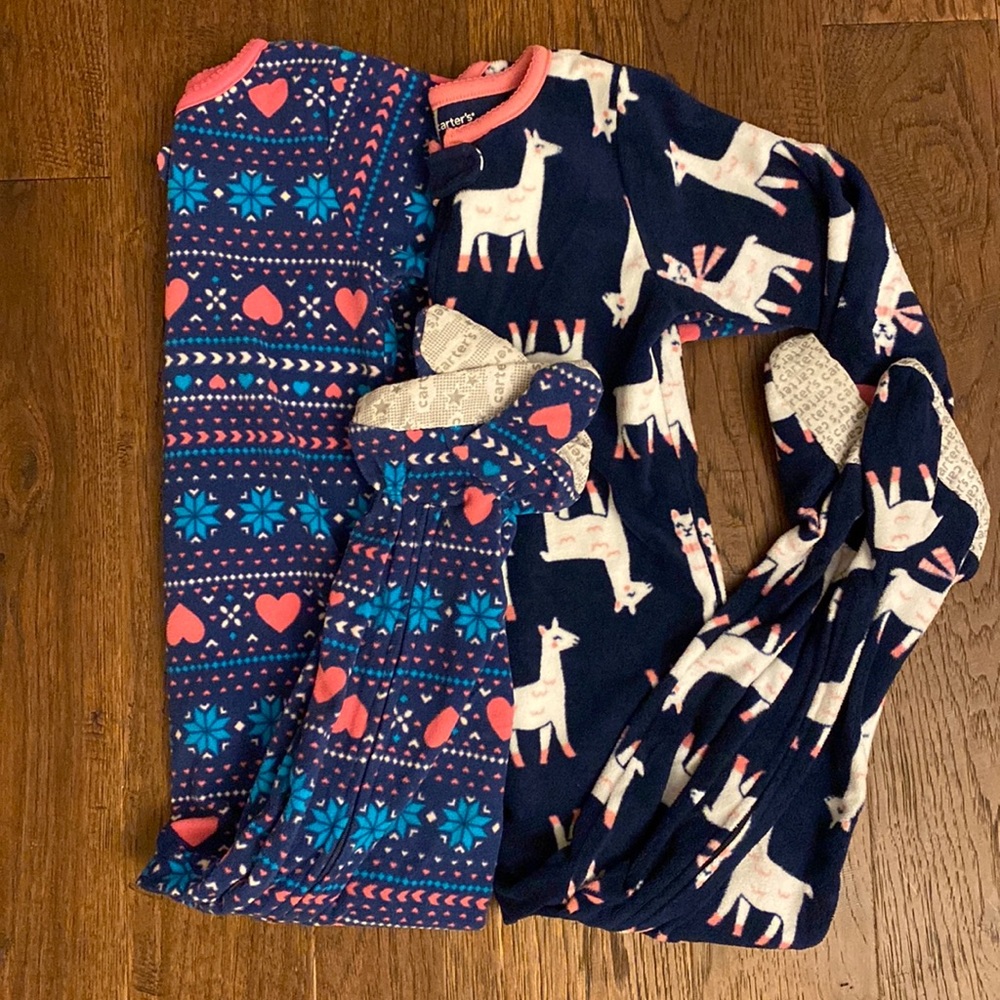 Carter’s Toddler Girls Footie Fleece Pajamas Size 3T
